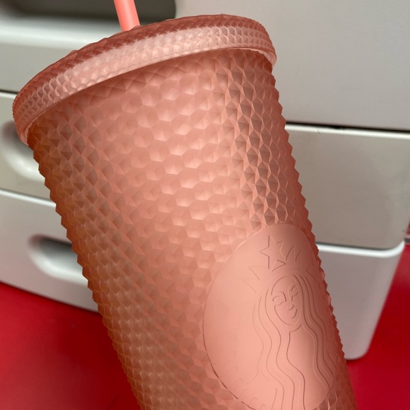 New 2022 Starbucks Soft Touch Pink Lemonade Jelly Studded 24 Oz Cold Cup Tumbler - Picture 2 of 5